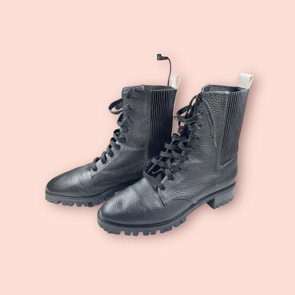 Senso‎ Jackson Boots Black/White Gothcore Size 8 - Picture 3 of 9